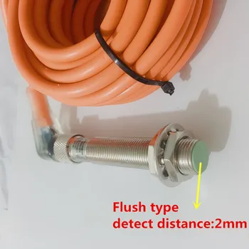 M12 typ konektoru blízkosti indukční čidlo NPN NO+NC blízkosti spínače DC 4 vodiče, kabelu 5m, úhel zástrčka s led indikátorem