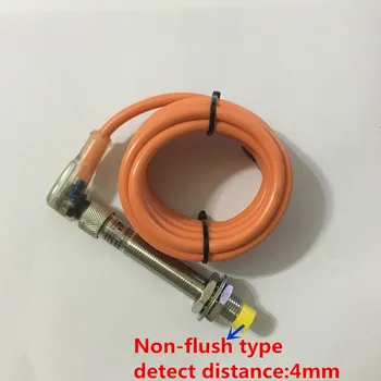 M12 typ konektoru blízkosti indukční čidlo NPN NO+NC blízkosti spínače DC 4 vodiče, kabelu 5m, úhel zástrčka s led indikátorem