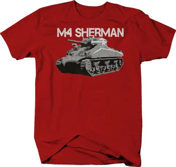 M4 Sherman Vojenská Tanková Armáda Zoufalý Tričko Cool Módní Trička pro Muže Velikost S-3xl