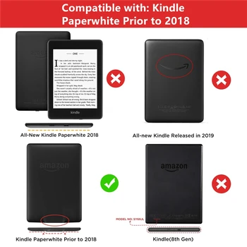 Magnetické Chytré Pouzdro pro Amazon Kindle Paperwhite 2 3 Ultra Slim Flip Cover pro Paperwhite DP75SDI 6' Tablet Případ
