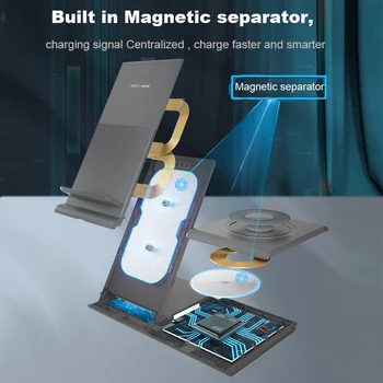 Magnetické QI Bezdrátová Nabíječka pro iPhone XS 11 Samsung S10 Plus Hodinky Gear S3 S4 Sport aktivní Pupeny 10W Rychlé Bezdrátové Nabíječky