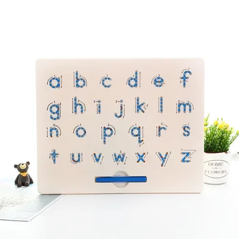 Magnetický Tablet Montessori Hračky, Koule, Magnet Pad Děti Kreslení Hračky, Rusky, Anglicky Skica Pero Učení Přenosné Malba Desky