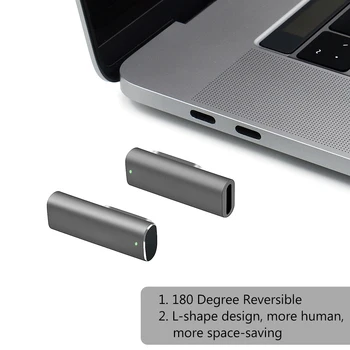 Magnetický USB typu C Adaptér USB 3.1 10 Gb/s PD,100W Rychlé Nabíjení-4K @60 Hz s Vysokým Rozlišením Kompatibilní