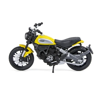Maisto 1:18 Modely Motocyklů Ducati Scrambler Žlutá Odlitek Moto Miniaturní Závod Hračka Pro Dárek Kolekce