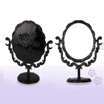 Make-Up Stojan Stolní Otočný Gothic Velké Velikosti Rose Mirror Black Stojící Kosmetické Make-Up Zrcátko #57701