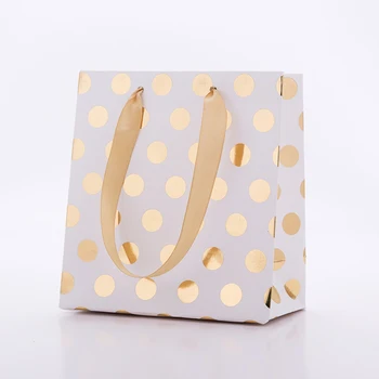 Malé Dárkové Tašky se Stuhou Úchyty Gold Mini Dárkové Tašky,pro Narozeniny, Svatby, Vánoce, Svátky, Maturitní večírky