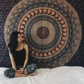 Mandala Gobelín Zdi Visí Osuška Polyester gobelín nástěnný koberec Jóga Šátek, Podložku, Deku