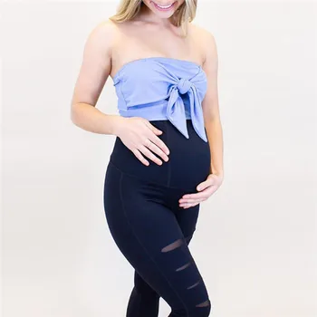 Mateřská Tužka Kalhoty Pro Těhotných Kalhoty Příležitostné Těhotenské Oblečení, Těhotenská, Kojící Prop Břicho Roztrhl Těhotenství Oblečení