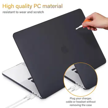 Matné Plastové pevné Pouzdro pro MacBook Air 13 inch 2020 A2179 A2337 M1 Soft-Touch Notebook Kryt A Klávesnice Kůži & Webcam Kryt