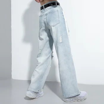 Max LuLu 2020 Letní Korejský Návrhář Dámy Ležérní Harem Kalhoty Dámské Vintage Otvory Džíny Ženy Volné Džínové Kalhoty Plus Velikost