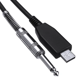 Mayitr 1ks 2 Metry, Rozhraní USB Samec 6,35 mm Elektrická Kytara Kabel Vysoce Kvalitní Studio Audio Converter Kabely