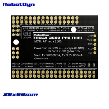 Mega 2560 PRO MINI 3.3 V, ATmega2560-16AU, s mužskou pinheaders. Kompatibilní s Arduino Mega 2560.