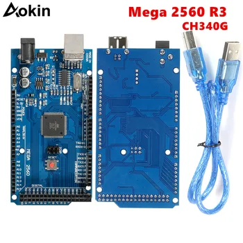 Mega 2560 R3 Mega2560 REV3 Pro Arduino 2560 MEGA2560 R3 ATmega2560-16AU CH340 CH340G Deska S Kabel USB Kompatibilní