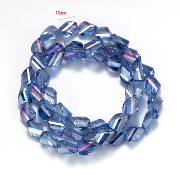 MEIBEADS 20ks 10mm Nepravidelný Polygonální Krystal Skleněné Korálky Distanční Korálky Pro Příslušenství Fit Náramek DIY Výrobu Šperků EY6111