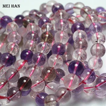 Meihan doprava Zdarma (2bracelets/set) přírodní 9-9.3 mm Super 7 crystal hladké kulaté korálky kámen pro výrobu šperků design