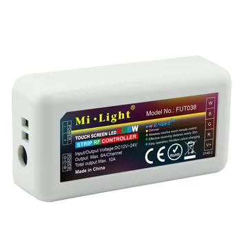 Mi.světlo RGBW LED Ovladač 12/24V FUT038+2.4 G 4-Zóny Bezdrátové RF Touch Remote FUT096 Pro RGBW RGBWW Led Strip, LED Řadiče