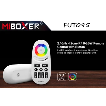 Miboxer FUT095 2.4 GHz, 4 Zóny RF RGBW Dálkový ovladač Bezdrátový Dotykový Displej LED Dálkový Ovladač Stmívač LED Žárovky nebo LED Strip Světlo Pásky