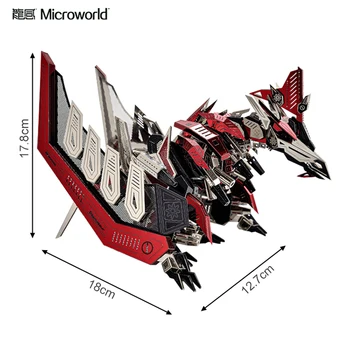 Microworld Dinosaurus Pterosaur model kit DIY laserové řezání puzzle model 3D kovové Puzzle, Hračky pro Děti, dárky