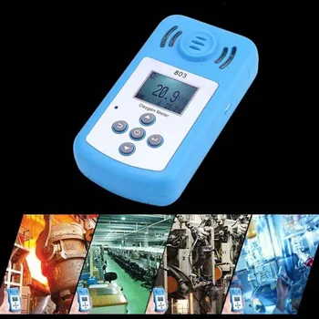 Mini Analyzátor Plynů LCD Digitální Koncentrace Kyslíku Detektor Vysoce přesný Analyzátor Teploty Metr Zvuk, Světlo, Alarm Analyzer