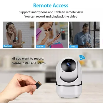 Mini Baby Monitor, IP Kamera, Automatické Sledování HD 1080p Krytý Domácí Bezdrátové Wifi Kamery Dohled Bezpečnostní CCTV Kamery