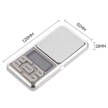 Mini Digitální Kapesní Měřítko 200g 0,01 g Přesnost g/tl/oz/ct/gn Hmotnosti Měření pro Kuchyně, Šperky, Zlato Táry Vážení