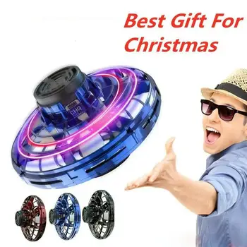 Mini Prstu Rotující Létající Gyroskop Indukční UFO Drone Hračka S LED Světly Indukční UFO Dekomprese Hračky Pro Děti