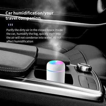 Mini Přenosný USB Zvlhčovač vzduchu Auto Čistička Vzduchu Barevné Noční Světlo Časované Vypnutí Mute pro Auto Pokoje Ložnice Kanceláře