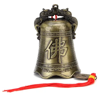 Mini Starožitné Bronzové Bell Auto Visí Zvony Míru Auto Přívěsek Příznivé Buddha bell Požehnání Vítr Chime Štěstí, Závěsné Dekorace