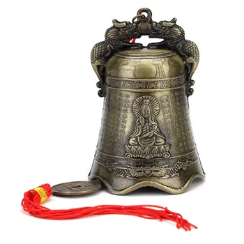 Mini Starožitné Bronzové Bell Auto Visí Zvony Míru Auto Přívěsek Příznivé Buddha bell Požehnání Vítr Chime Štěstí, Závěsné Dekorace