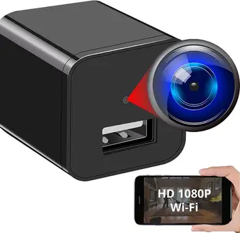 Mini Wi-fi Plug Kamera 1080p Mikro Bezpečnostní Doma Fotoaparát, široký-úhel FHD Bezdrátový Monitor Sledování IP Přenosný Wi-fi Připojte Fotoaparát