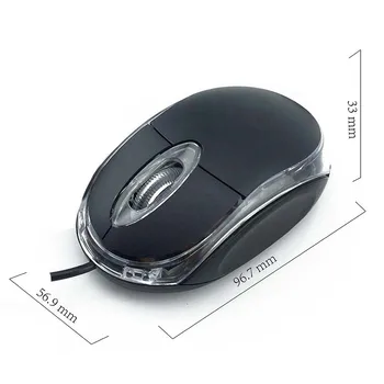 Mini Wired Mouse 3D 1600DPI Jednoduchost, Optický Malé Mause Ergonomický Přenosný USB Myši S LED Světlem Dítě Pro PC Laptop Notebook