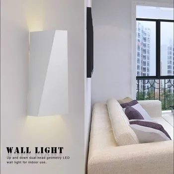 Minimalismus Dual-Geometrie Hlavy 10W LED Nástěnné svítidlo Dekorace Interiéru Obývací Pokoj noční Noční Žárovky Teplé Chladné Bílé 110V 220V