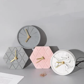Mnoho geometrických hodiny silikonové formy cement hodiny domů řemesla formy kreativní design cementu, sádry zaoblené čtvercové hodiny plísní