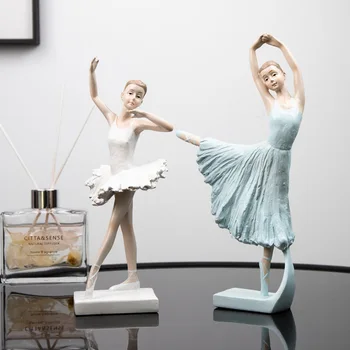 Moderní Balet Dívky Figurky Tančící Dívky Postavy, Krásný Domov, Dekorace Pryskyřice Řemesla Dárek pro přítelkyni, Děti Pokoj Dekor Nové