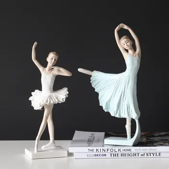 Moderní Balet Dívky Figurky Tančící Dívky Postavy, Krásný Domov, Dekorace Pryskyřice Řemesla Dárek pro přítelkyni, Děti Pokoj Dekor Nové