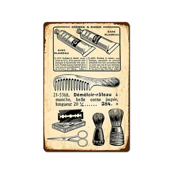 Moderní Vlasy Salon Nástroje Tin Znamení Účes, Make-up Kov, Stěna Dekor pro Hospodu, Bar, Klub, Kadeřnictví Plakát Deska Dekorace