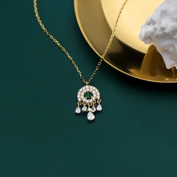 MODIAN Svatební Enagement Nastavitelný Náhrdelník pro Ženy 925 Sterling Silver Luxusní Dreamcatcher Náhrdelník Přívěsek Jemné Šperky