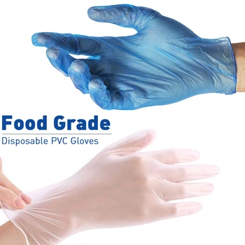 Modré Jednorázové Vinylové rukavice, 20ks Transparentní Dishwash Kuchyně, Zahradní Rukavice Latex zdarma Rukavice pro Domácnost PVC Rukavice na Jedno použití
