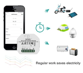MoesHouse Mini DIY Wi-fi RF433 Inteligentní Světlo Přepínač Modul Ovládání Aplikace pracuje s Alexa Google Domov pro Smart Home Příslušenství