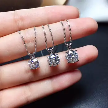 Moissanite Super populární styly, náhrdelníky, dámy'party hrát. 925 ryzího stříbra