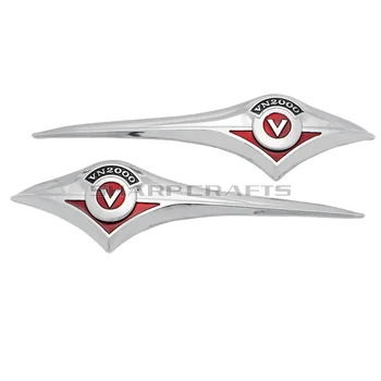 Motocykl Chrome Palivové Nádrže Znak Odznak Dekorace 3D Obtisky, Nálepky Pro Kawasaki Vulcan VN 2000 Classic VN2000