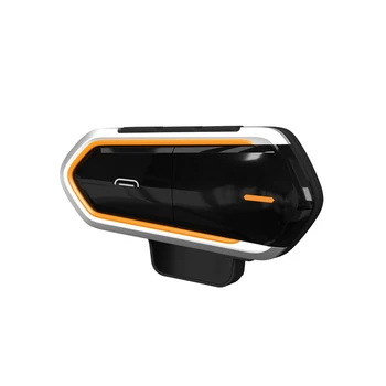 Motocykl Intercom Přilba, Sluchátka s mikrofonem Wireless Bluetooth Interphone Handsfree Vodotěsné Sluchátka FM Rádio Moto Sluchátka S Mikrofonem