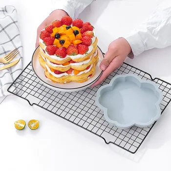 Motýl 6 inch silikonový dort forma roztomilý vrstvený rainbow silikonové pečení pizza pečení nástroj dort dekorace formy