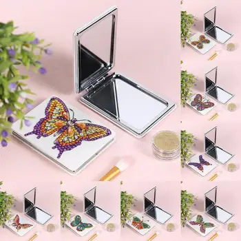 Motýl/Srdce Speciální DIY Diamantový Malování Zrcadlo Ženy, Dívka, Ultra-tenké Mini Make-up Zrcátko Výšivky Cross Stitch Kit