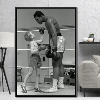 Muhammad Ali Boxing Hvězda Sportovní Plakát Abstraktní Malířské Plátno Art Print pro Chlapce Ložnice Home Dekor Zeď Obrázek