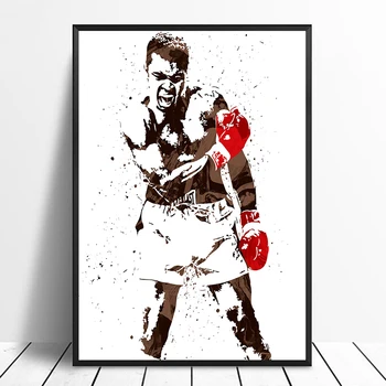 Muhammad Ali Boxing Hvězda Sportovní Plakát Abstraktní Malířské Plátno Art Print pro Chlapce Ložnice Home Dekor Zeď Obrázek