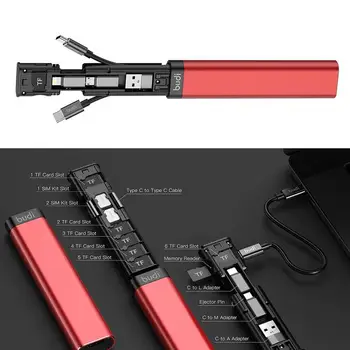 Multi-Funkční Kabel Stick Podporu Pd Chargeing A Kabel Přenosný Rychlé Úložiště Univerzální Náboj V5E1