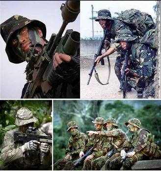 Multicam Taktické Airsoft Sniper Maskovací Kbelík Boonie Klobouky Nepálské Čepice SWAT Armáda Panama Vojenské Doplňky Letní Muži