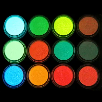 Multip Barva Styl PVC Laser noční svítící prášek pro UV Pryskyřice Řemeslné Náplň/Nail Art, Manikúra/Svatební Dekorace Doplňky