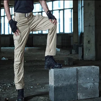 Muži Ležérní Cargo Kalhoty Plus Velikost Kamufláž Více Kapsy Nepromokavé Vojenské Taktické Kalhoty Venkovní Trekingové Kalhoty 2021